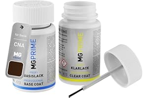 ‎MG PRIME MG PRIME Autolack Lackstift Set für Dacia CNA Brun Cajou Metallic/Mahagoni Braun Metallic Basislack Klarlack je 50ml