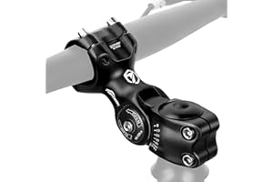 toptrek Fahrradlenker Vorbau, Lenkererhöhung Fahrrad 31,8mm, 90mm Fahrrad Lenker Aluminium, Lenkervorbau Verstellbar ±60° Einstellbar, Fahrradlenker Erhöhung Sechseckiges Lochdesign für MTB, Rennrad