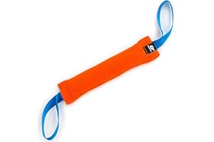 Bull Fit Boudin À Mordre Jouet pour Chien en Coton/Nylon avec 2 Anses, 30 cm - Dummy Rouleau d'apprentissage Flottant - Robuste Boudin Mordant Chien
