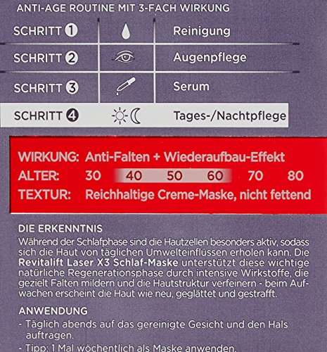 L’Oreal Paris Gesichtscreme Revitalift Laser X3 Anti Aging Gesichtspflege Nacht 50ml - 5