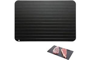 FUNNGY Defrosting Plate, Quick Defrosting Plate, High Thermal Conductivity, Defrosting Plate, Non-Stick Coating, Aluminium Defrosting Plate for Meat, Fish, Vegetables, Cooking, Kitchen, Home