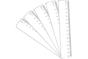 Onperpoe 5 Stück Lineal 15cm Plastik Transparent Nicht Biegsam Kurz Durchsichtig Kurzes Kleines Lineal Grundschule Kinder Klasse Lineale Flexibel LinkshäNder Lineale Schulbedarf Messinstrumente