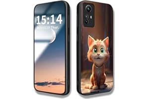 WBWONE para Xiaomi Redmi Note 12s 4G Funda, Iindo Patrón de Gato Resistente a Arañazos Case, Borde de Silicona TPU Resistente a los Golpes Carcasa - Gatto Arancione