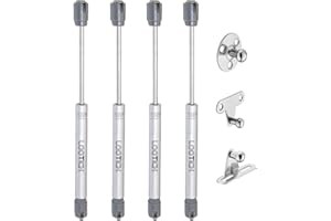LOOTICH 100N Hydraulique Ressort Piston Vérin à Gaz Amortisseurs pour Porte Armoire Meuble de Cuisine Abattant Pneumatique Soutien Charnière Ouverture Douce Paquet de 4