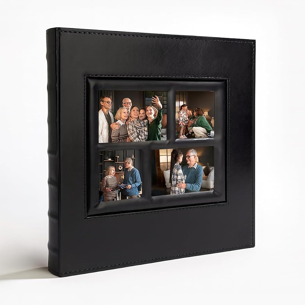 10x15cm 500'lük Siyah Deri Fotoğraf Albümü Büyük Boy