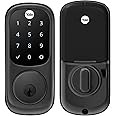 Yale Assure Lock Deadbolt, Black Suede Digital Touchscreen Non-Connected Keypad with Backup Key for Front or Back Entry Door, YRD226-NR-BSP