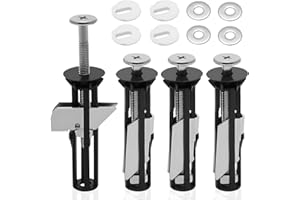 UTXN 4Pcs Toilet Seat Bolts, Toilet Seat Fittings, Toilet Seat Fixing Kit, Toilet Seat Fixings, Toilet Fixing Kit, for Top Lid Hinges Toilet Seat Universal Replacement Parts Kit