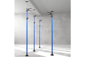 ISOISL Set of 4 ceiling supports, mounting support up to 50 kg load capacity, telescopic supports up to 45°, mounting support 115-290 cm, one-handed support for walls, ceilings, supports, height