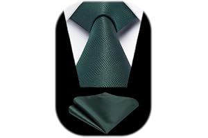 HISDERN slipsar för män bröllop klassisk slips formell slips och ficknäsduk set enfärgad herrslips elegant affärer