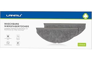 LANMU Waschbare Wischtücher Ersatz Wischpads Mikrofasertücher Kompatibel mit Philips HomeRun Saug- und Wischroboter der 7000er Serie Aqua XU7100/01, XU7100/02, XU7000/01, XU7000/02(2 Stück)