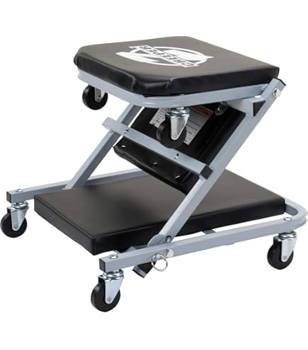 Carrello Meccanico Pieghevole Hilka - Imbottito Con 6 Ruote Per Lavoro Sotto Auto