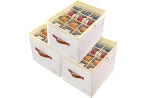 Patinao Lot de 3 boîtes à chaussures, empilables, 36 compartiments, étagère à chaussures peu encombrante, pour rangement des chaussures