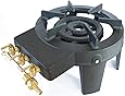 Réchaun à Gaz En Fonte PK5449 - 4 Pieds, 3 Robinets - Puissant 9800W - Neuf