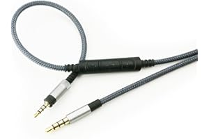 HANSNBY Cavo audio compatibile con cuffie Sennheiser HD4.40, HD4.40 BT, HD4.50, HD4.50 BTNC, HD4.30i, HD4.30G, volume remoto e microfono, compatibile con Samsung Galaxy, Huawei, Android