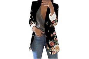 WZYYDS Tailleurs Femme Chic Et Elegant Blazer Femme Grand Taille À Manches Longues Travail Bureau Invités De Mariage Costume Formel Veste Legere Femme Automne