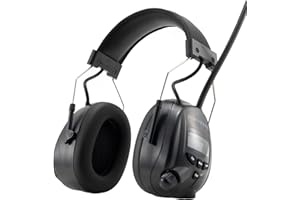 Cuffie antirumore Inf Protear Bluetooth DAB + / FM, con batteria al litio ricaricabile di grande capacità, per officina, giardino, falciatura, segatura, edilizia, guida di trattori, SNR 30dB