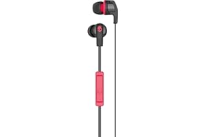 Skullcandy Smokin' Buds 2 In-Ear Audio Earbud Headphones with In-Line Microphone - Black/Red