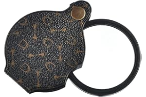 PLABBDPL Nouvelle Loupe à Main Pliable - Aide à la Lecture 15X - Diamètre 70mm - Loupe de Poche