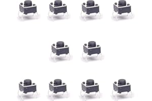 HEYNANA 10 micro boutons commutateurs 6 x 6 x 5 mm pour PCB Arduino 4 broches courtes