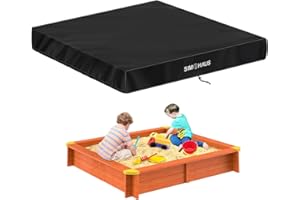 SIMPHAUS Copertura Sabbiera 140x140x20cm,Copertura Protettiva Sabbiera per Bambini,Copertura per Sabbiera e Piscina da Giardino,Telo Copri Sabbiera con Coulisse,Tessuto Oxford 420D Impermeabile