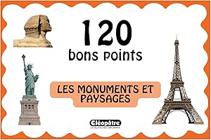 CLÉOPÂTRE CLEOPATRE – Lot de 120 Bons Points – Les Monuments et Paysages