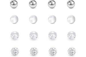 Briana Williams 3mm Boules de Perçage de Rechange Set 16G 1.2mm Acier Chirurgical Acrylique Lèvre Labret Billes Piercing Bijoux