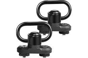 KEENZO M-lok QD Sling Mount Sling Mount Sling Girevole da 1,25 Pollici Adattatore Base Attacco per M Lok Rail, Sgancio Rapido per Cinghia a 2 PCS