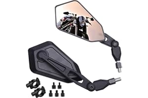 KEEPDSGN Retrovisores Moto Homologados E9, 7/8 "22 mm Espejo Plegable Motocicleta, Espejo Lateral con tornillos M8 M10 Compatible para Yamaha Suzuki Kawasaki MT09 MT07 Touring Street Bike Cruiser ATV Custom