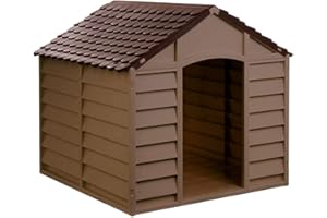 Avanti Trendstore Cuccia per Cani in Resina Maxi PLASTICA Marrone Taglia Media Grande 78X84X85 CM