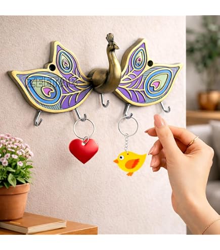 DecoraZone Majestic Layered Leaf Metal Wall Art (3x1 ft) with 7
