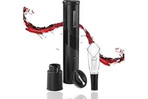 IraXpro Flaschenöffner,Korkenzieher,Weinöffner 4 in 1 Weinflaschenöffner Elektrischer Set enthält Folienschneider,Weinausgießer,Vakuum Weinverschluss,korkenzieher wein