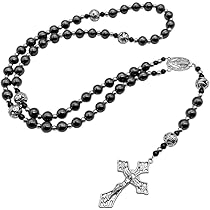 Rosario Di San Michele In Ematite - Collana Con Medaglia Arcangelo, Croce E Scatola Metallica - Foto 8