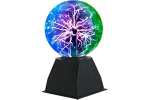 Riserva Boule de Plasma Magique 15CM, Lumière de Boule de Plasma Sensible au Son et au Toucher, Flash Lampe à Plasma Sphère, pour Décorations, Lumière de Nuit, Lumière tricolore