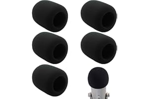 KWQINX 5 Pack Foam Microphone Cover Handheld Microphone Windscreen microphone cover microphone covers foam microphone windscreen