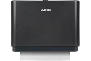 AIKE Dozownik ręczników papierowych montowany na ścianie, dozownik ręczników do rąk, kompatybilny z Z-Fold do papieru o wymiarach 25,3 x 8 (cm) lub mniejszych, może pomieścić co najmniej 200 arkuszy