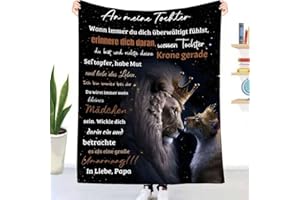 UOOYAA Kuscheldecke Flauschige Vater Tochter Deck, Personalisierte Geschenke Decke für Tochter von Papa, Super Weiche Flanelldecke Wohndecke Tagesdecke Sofadecke Ideal für Geburtstag Weihnachten Geschenk