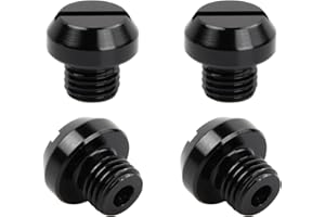 Wisebom Motorrad Spiegel Blindstopfen Schrauben M10x1,25mm, 4 Stück Schwarz Motorroller Spiegel Gewinde Abdeckung, Universal Motorrad Spiegelloch Schrauben Rechtsgewinde