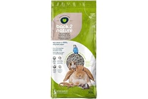 Lecho para Animales pequeños Back2Nature (30 l) - Papel Reciclado no tóxico | 99 % de papel reciclado. Altamente absorbente, control de olores. No forma grumos, biodegradable y compostable