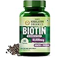 Vlado’s Himalayan Organics Biotin 10000 Mcg With Calcium, Keratin + Piperine Supplement For Glowing Skin, Fight Nails And Strong Hair (90 Tablets)