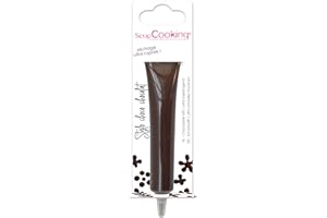 SCRAPCOOKING SCRAP COOKING - Stylo Choco Marron Chocolat - Crayon Alimentaire Pâtisserie 25 g - Stylo Décoratif Comestible - Écrire & Dessiner sur Desserts, Gâteaux & Biscuits Noël Anniversaire - 6801