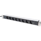 DIGITUS DN-95401 - 19" Power Strip - 8 Outlets - CEE7/7 Input Connector - 1U - 250VAC 50/60Hz - 16A - 4000W - Standard PDU -