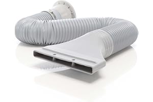 Wiltec Abluftschlauch für Klimaanlagen mit 116 mm Durchmesser, Schlauch mit variabler Länge 0,7-1,7 m für Klimagerät, Trockner und Dunstabzugshaube