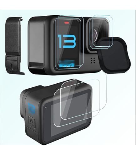 Savvies Pellicole Protettive Per GoPro Hero 7 Black (Lente) - Confezione Da 6, Trasparenti, Anti Graffio, Facili Da Applicare