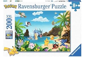 Ravensburger - Puzzle XXL Pokemon | Puzzle 8 Anni In Su | Puzzle Bambini Da 200 Pezzi In Regalo | Regalo Bambino 8 Anni 49 X 36 Cm | Puzzles Ravensburger