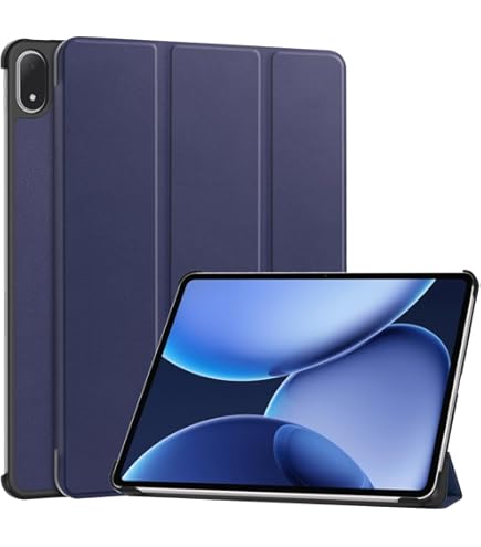 CAUHENYEE Hoes voor Oneplus Pad 3, 3-voudige bescherming, schokbestendig, magneetsluiting, transparante achterkant, slanke beschermhoes met slaapfunctie en inklapbare standaard, zwart