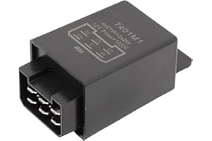 Anlseiod Blinkgeber Relais 12V 21W 2+1+1 für Traktor, Oldtimer, Schlepper, Pkws, Lkws & Baumaschinen Blinkrelais Traktor Blinkrelais Flachsteckeranschlüsse 6-poliges