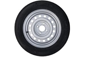 UNITRAILER Roue Complete Remorque 13" - Pneu 155/70 R13 - Jante 4Jx13"H2 4x115 ET:0 - Index de charge 74N jusqu'à 375 kg - Stabilité et sécurité