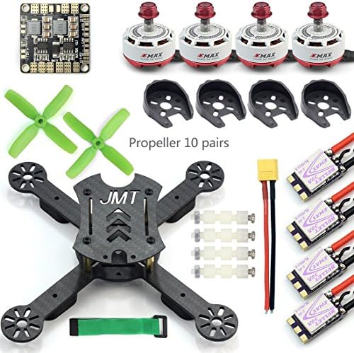 JMT X180 DIY Racing Drone Quadcopter Combo Frame w/ EMAX RS2306 2750KV 2400KV Brushless Motor + BLHeli-s 30A / 4in1 20A 12A ESC (2750KV BLS Bullet 30)