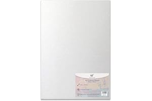 HABERCRAFTS A2 Canvas Panel Stretched Blank Canvas Board Primed Artist Boards 100% Cotton for Oil Paint Acrylic Painting Mixed Media Acid Free White Canvases Art Painting Panel (A2 Size - 420 x 594mm - 1 Board)