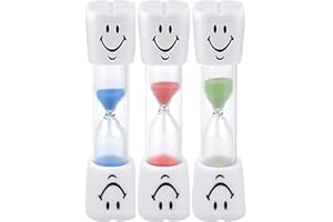 TEMPLE LODGE Temple 3PC Tooth Brushing Sand Timer, Dental Timer for Kids. Countdown, Smile and Brush for Healthy Teeth, Blue, Green & Red (3 min)